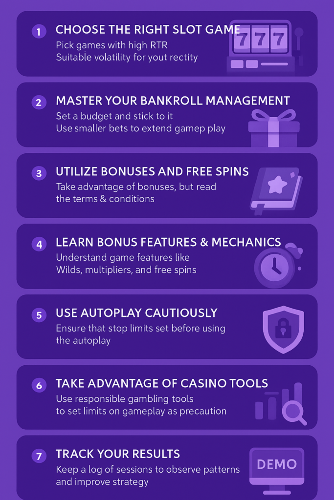 How to win in online slots infographic